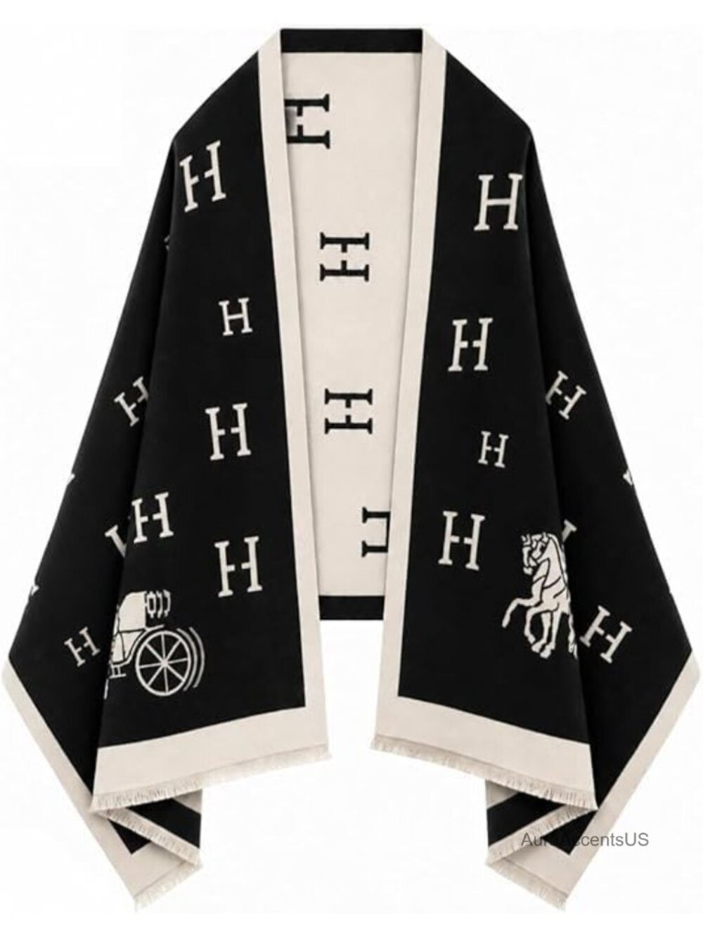 Women's Reversible Boho Pashmina Shawl Wrap - Cashmere-Like Softness, Oversized
